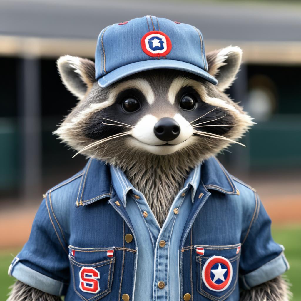 Sly Raccoon Politician in Denim