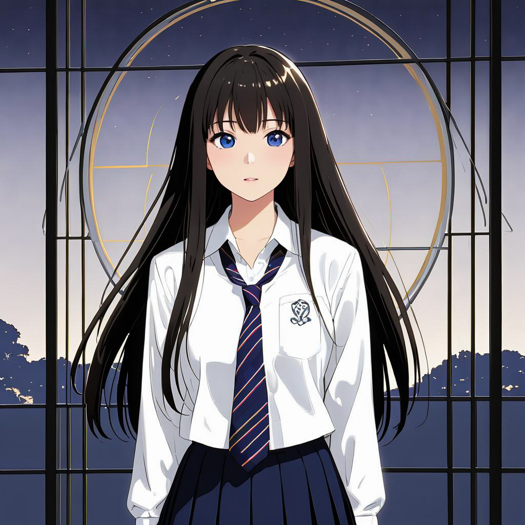 Confident Class Representative in School Uniform