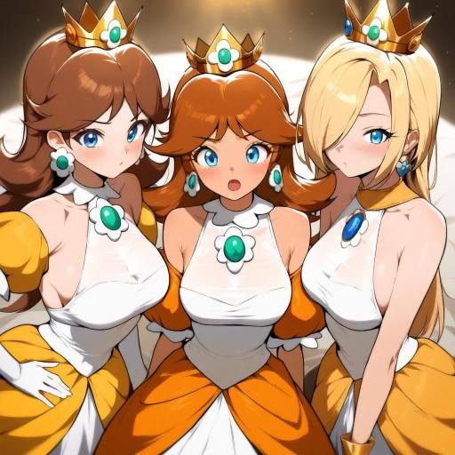 Charming Princesses: A Colorful Trio