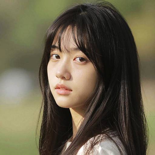 Silky Black Hair in Sunlight