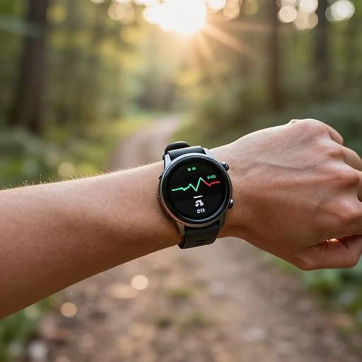 Sporty Smartwatch on Runner's Wrist