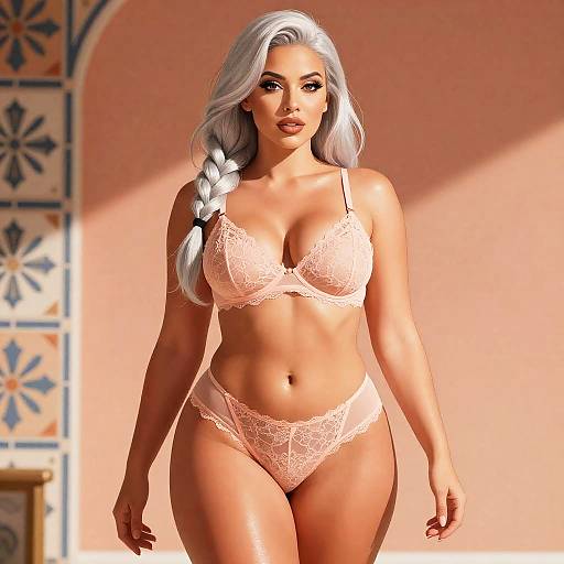 Bohemian Editorial Mature Mediterranean Lingerie Pin-Up