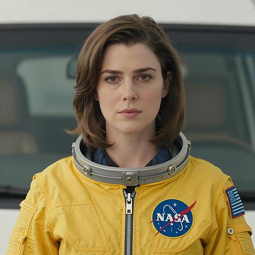 Woman in Yellow NASA Uniform