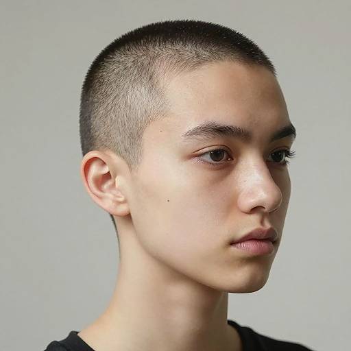 Ultra-Realistic Buzz Cut Portrait