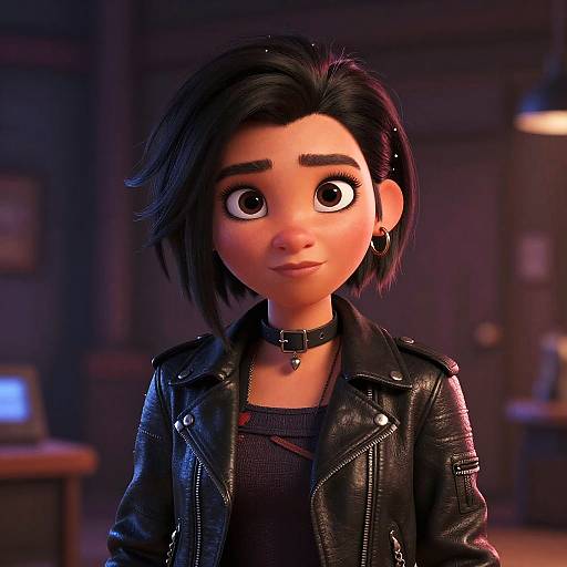 Pixar-Style Punk Girl Portrait