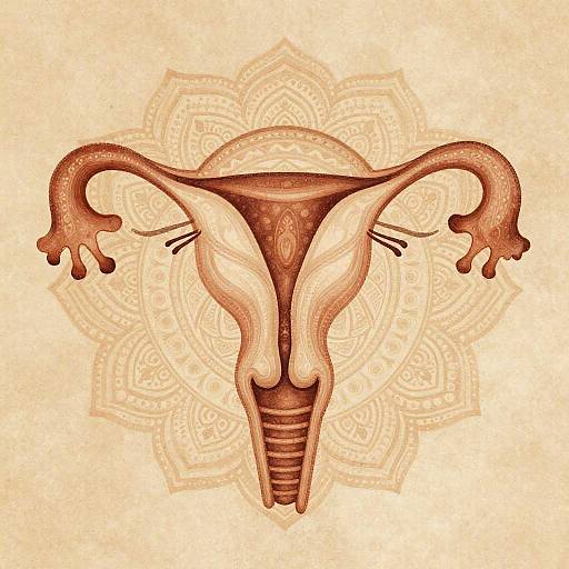 Uterus Mandala Spiritual Silhouette