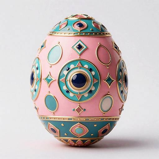 Funereal Bright Easter Egg on Pink