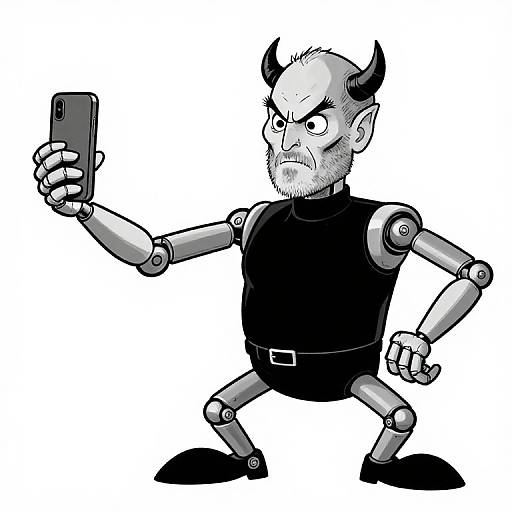 Exoskeleton Steve Jobs vs Demon Selfies