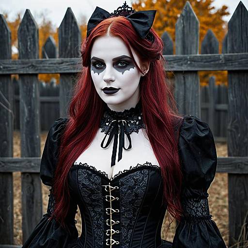 Gothic Halloween Costume Portrait of Woman