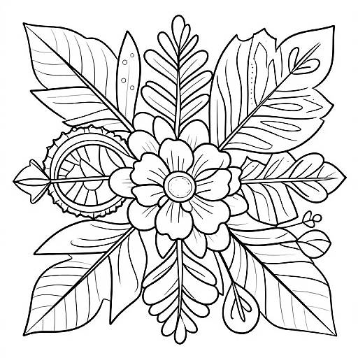 Intricate Floral Stencil Coloring Pages