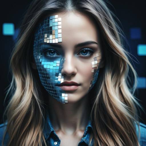 Surreal Portrait of a Glitched Woman