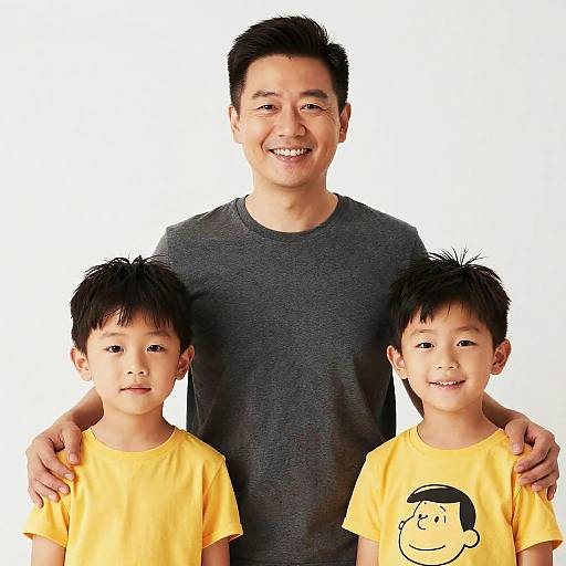 Family Portrait in Cartoon Style