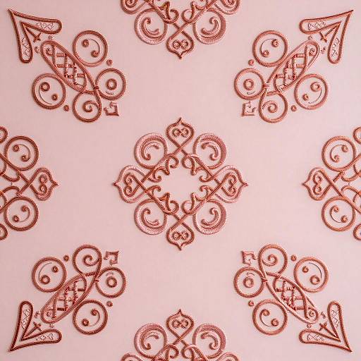 Elegant Rose-Gold Celtic Scrollwork Pattern