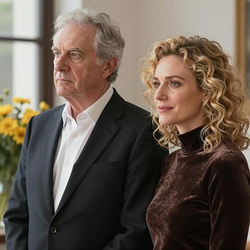 Elegant Couple by a Window