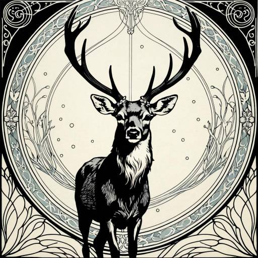 Elegant Deer in Conceptual Art Style Elegant Deer in Conceptual Art Style