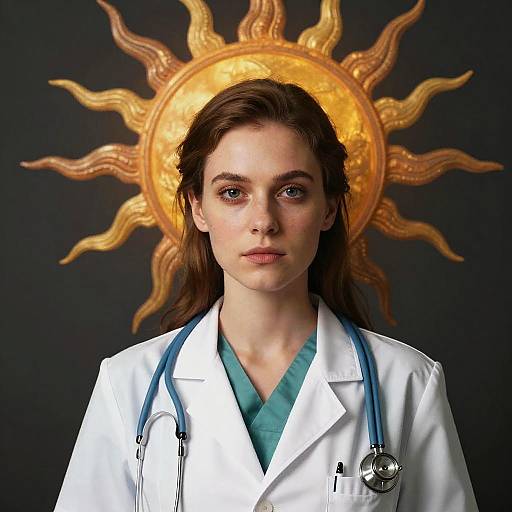 Surreal VFX Portrait of Female Doctor