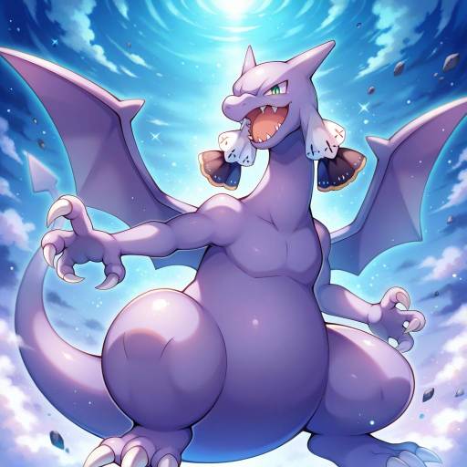 Illustration of Aerodactyl, pokemon in the style of Coa (chroo x)