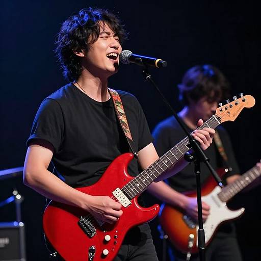 Passionate Musician on Stage