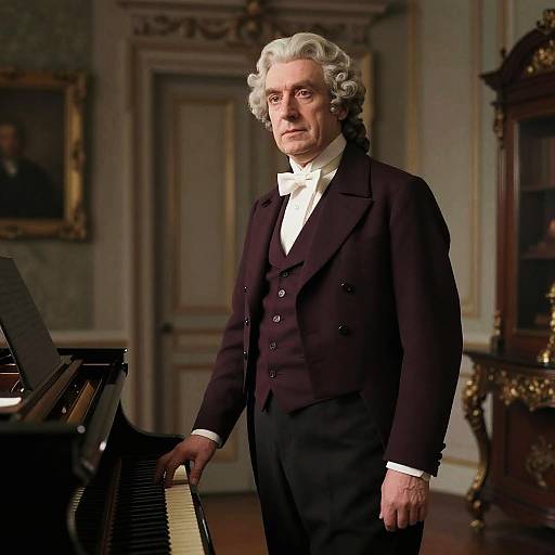 Vintage Portrait of Classical Composer