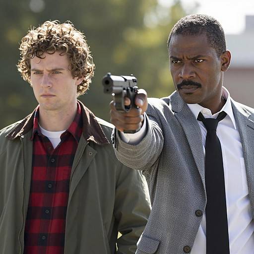 Dramatic Outdoor Encounter Between Two Men