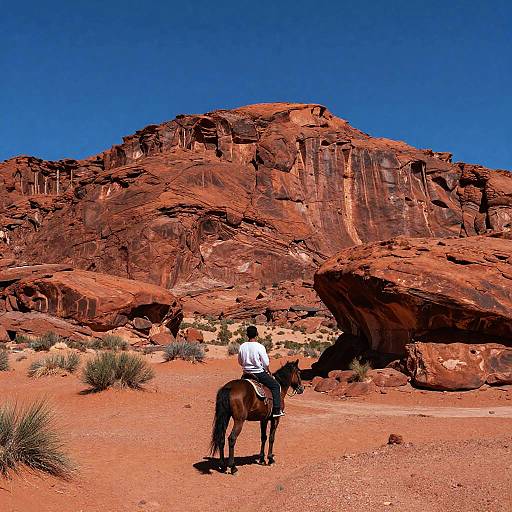 Vibrant Desert Horseback Rider