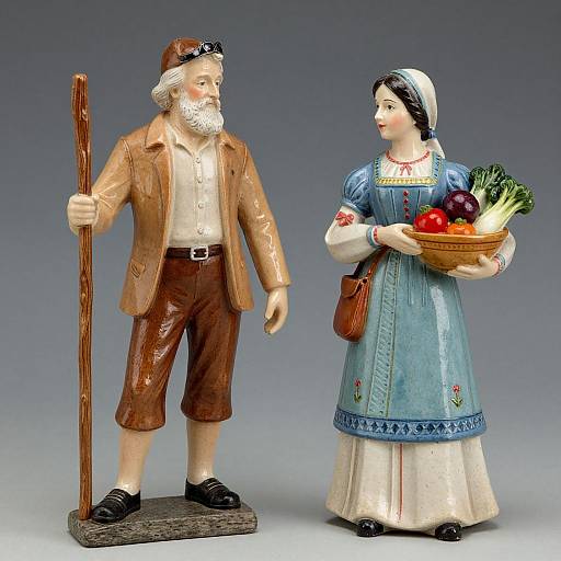 Italian Bisque Woodcutter Figurines