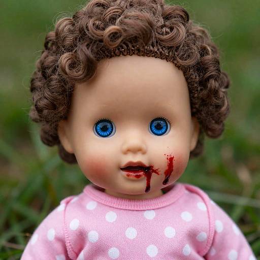 Creepy Doll with Bloodied Face