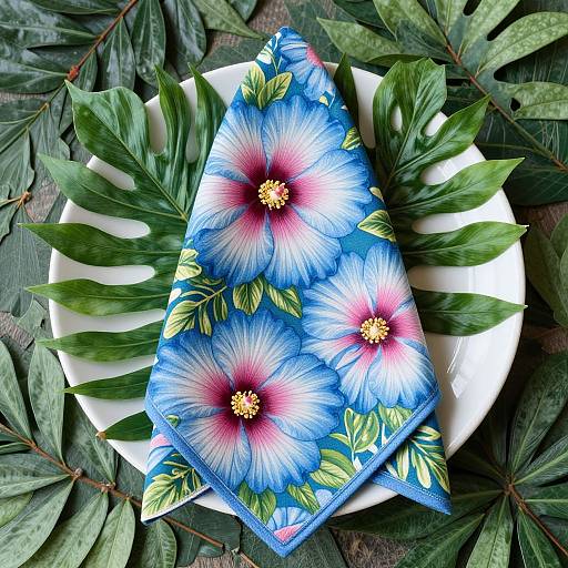 Tropical Hibiscus Napkin Design