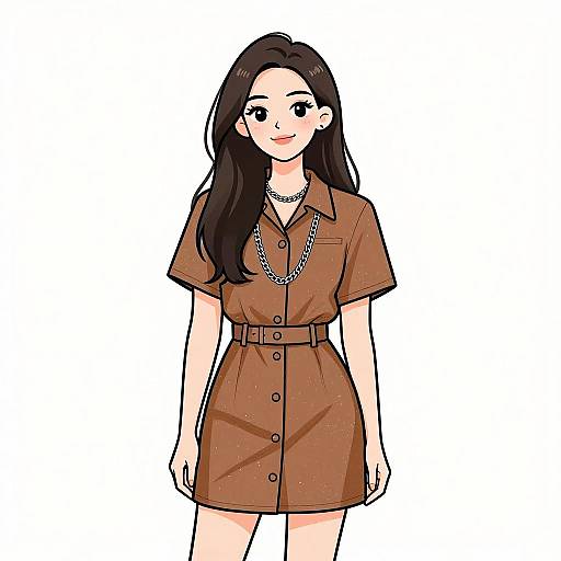 Smiling Woman in Casual Chic Dress