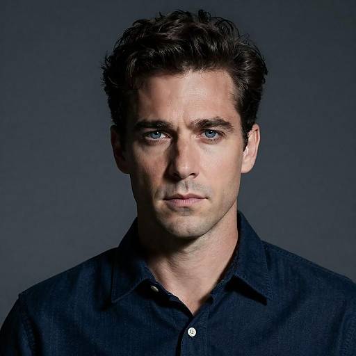 Moody Portrait of a Blue-Eyed Man