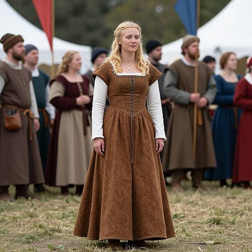 Woman in Medieval Festival Dress