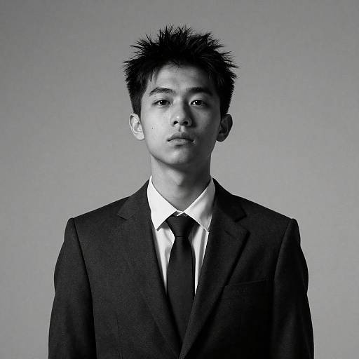 Surreal High-Contrast Portrait with Spotlight