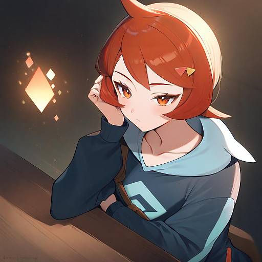 Illustration of Arezu (pokemon), pokemon in the style of Kaede (mmkeyy)