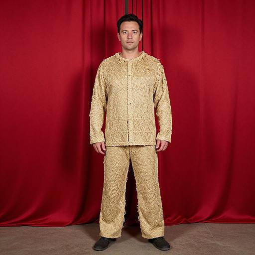 Man in Traditional Cable Costume