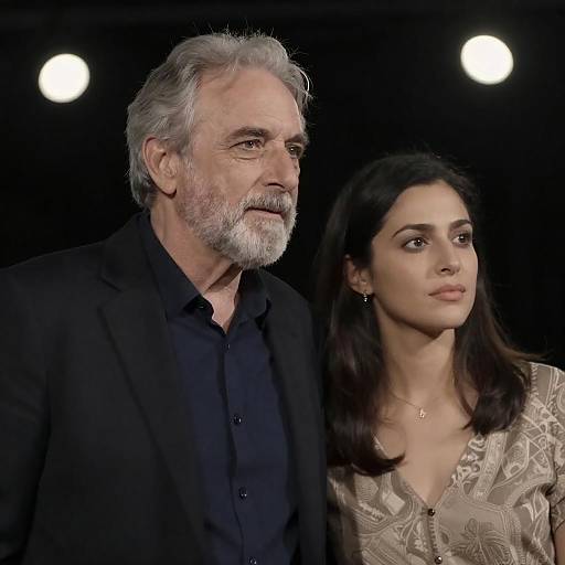 Soft-Lit Portrait: Older Man, Young Woman