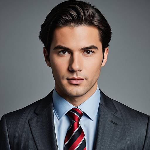 Handsome Young Man in Formal Suit