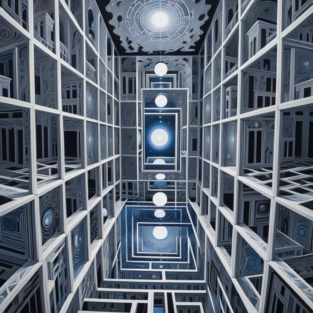 Mysterious Escher-Inspired Mirror Labyrinth