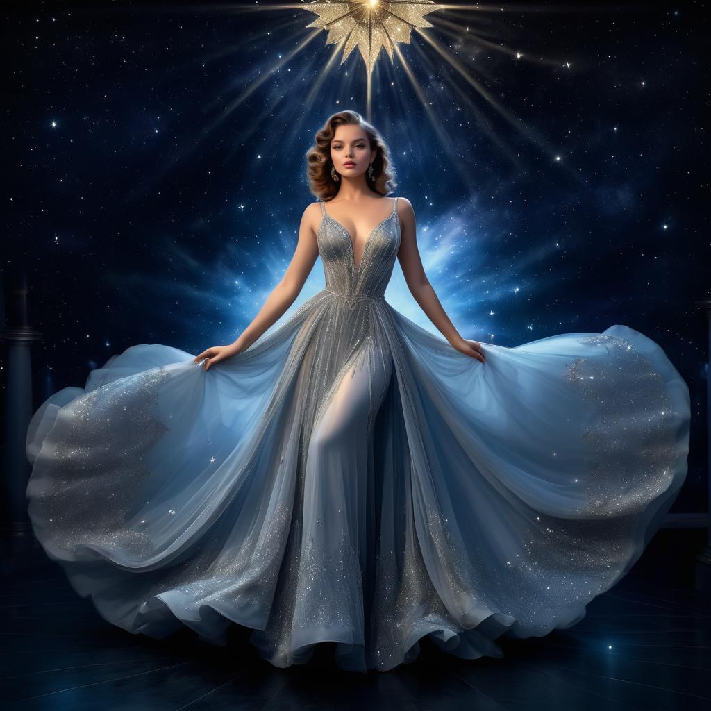 Celestial Goddess in Glamorous Elegance