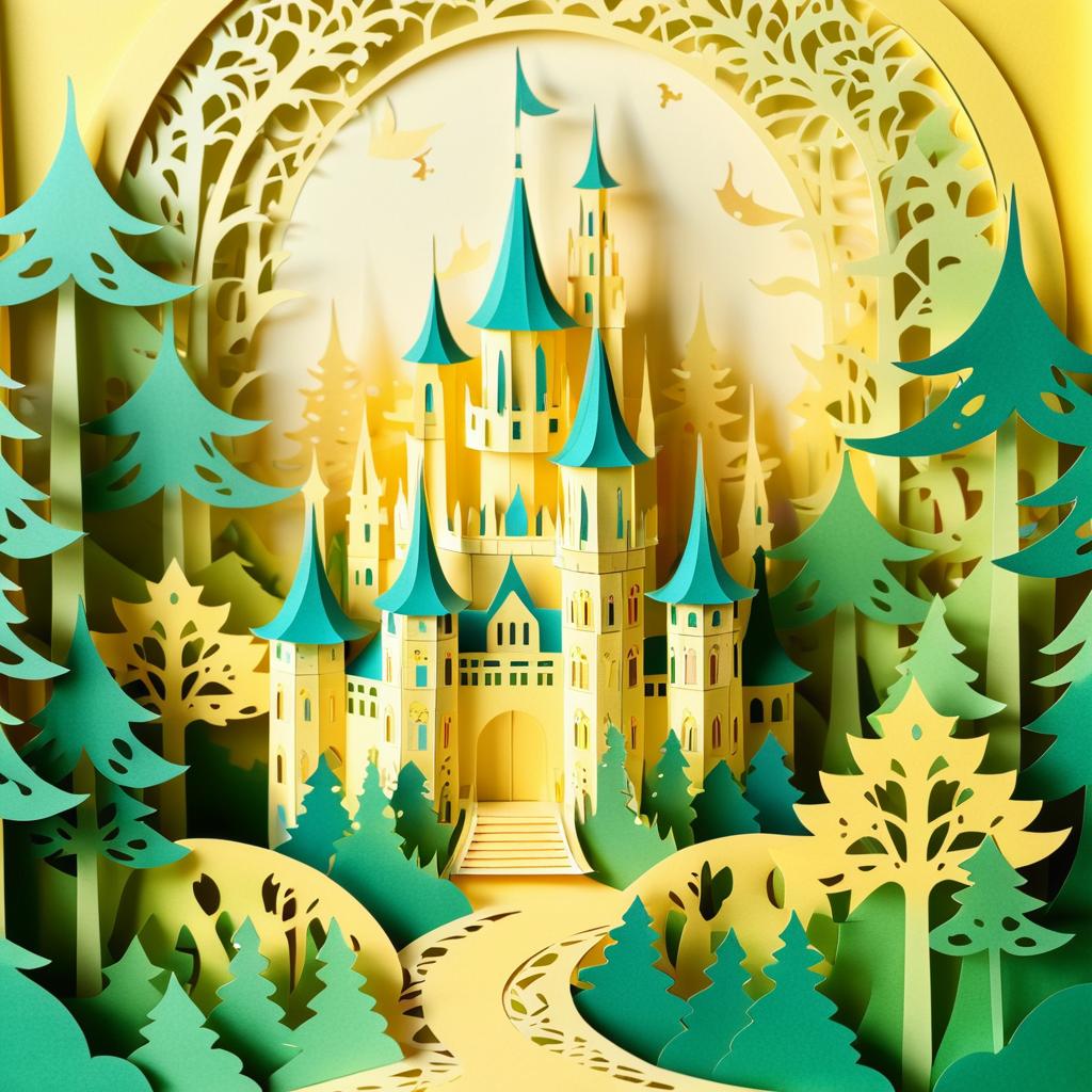 Enchanted Castle Kirigami Art Print