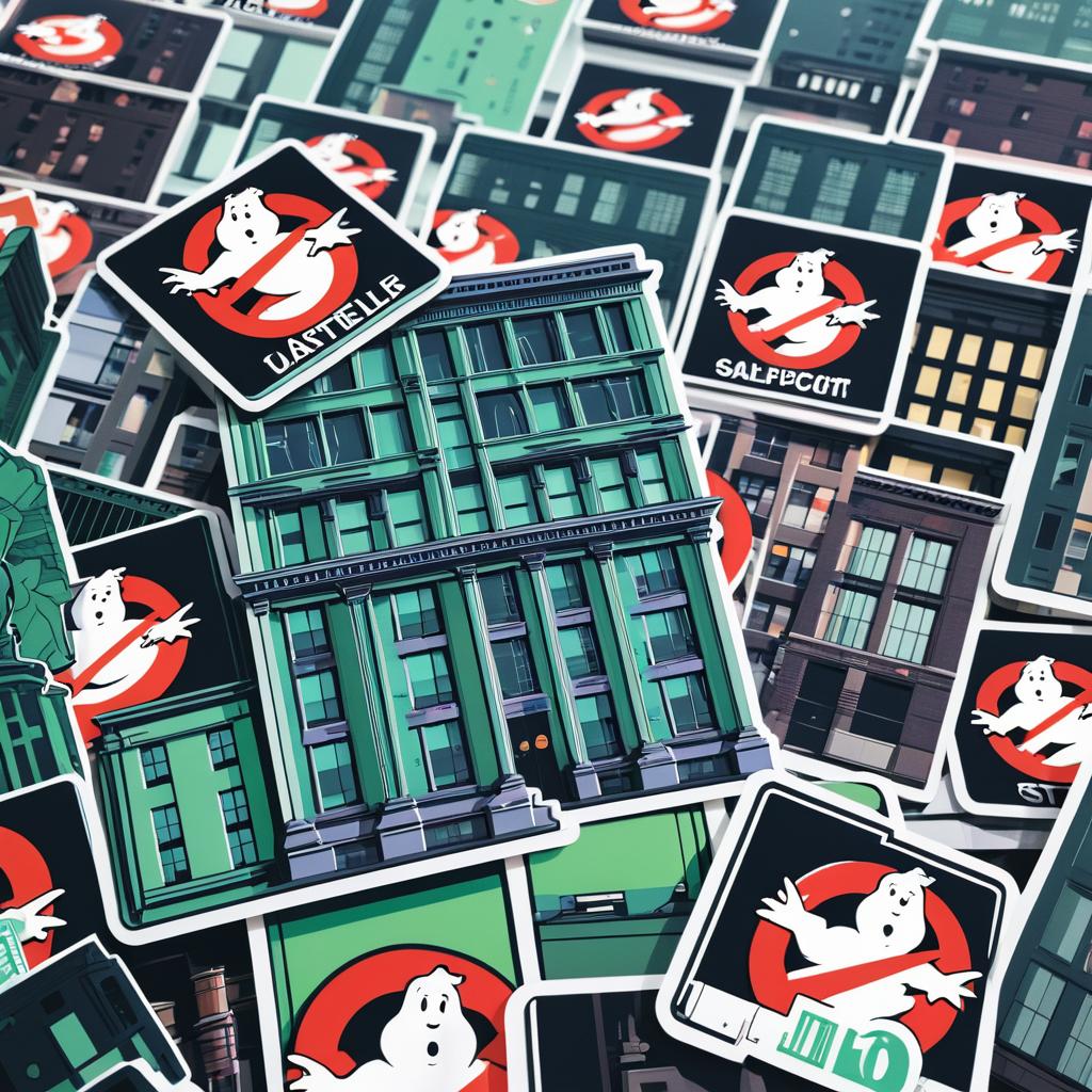 Retro Ghostbusters Sticker Pack Design