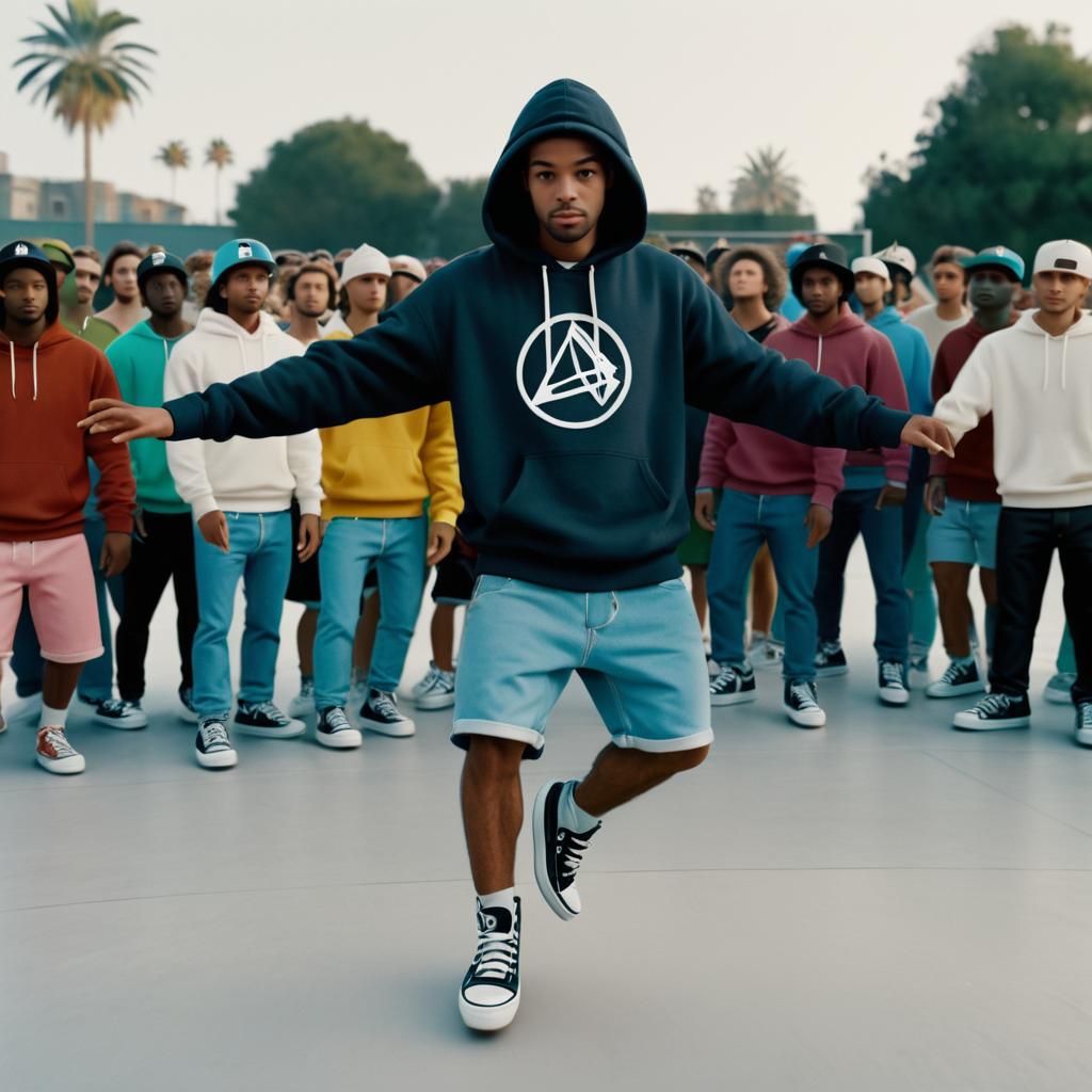 Casual God Dancing in Skate Park