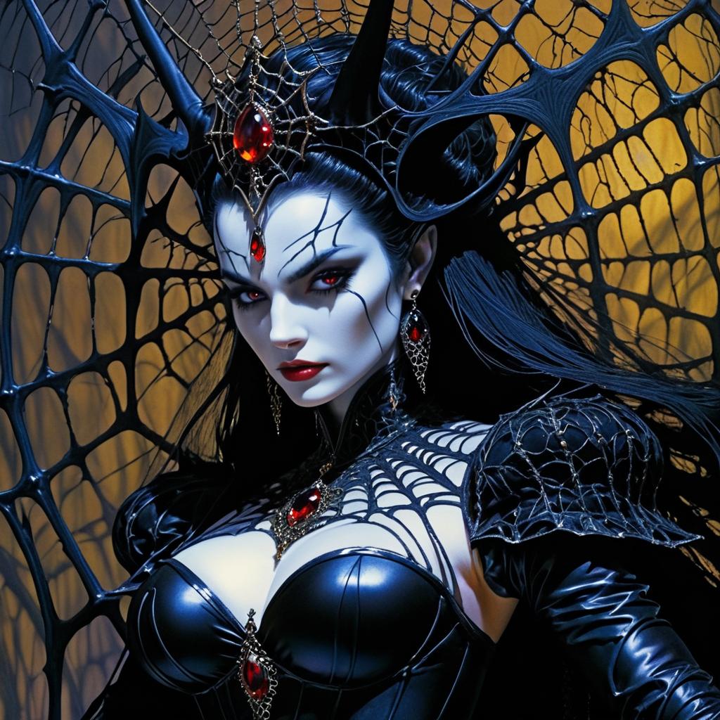 Gothic Vampire Queen in Web Art