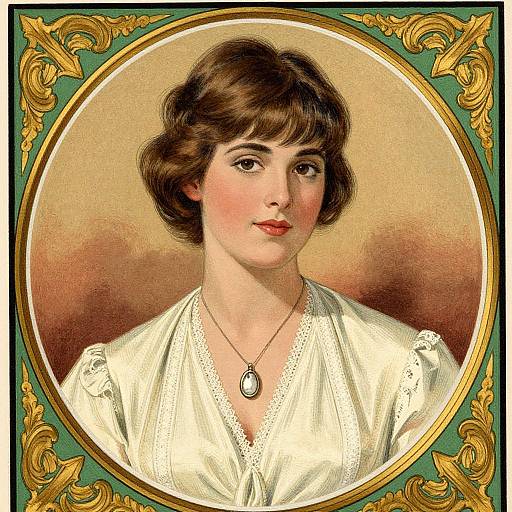 Vintage Woman in Ornate Frame