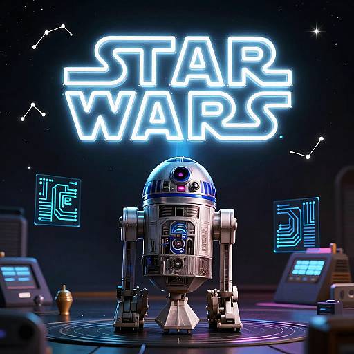 Neon Star Wars Droid Letter Generator