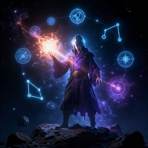 Space Mage Channeling Cosmic Energy