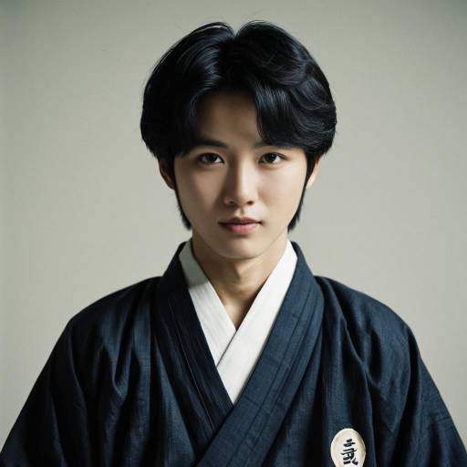 Realistic Portrait of a Korean Boy