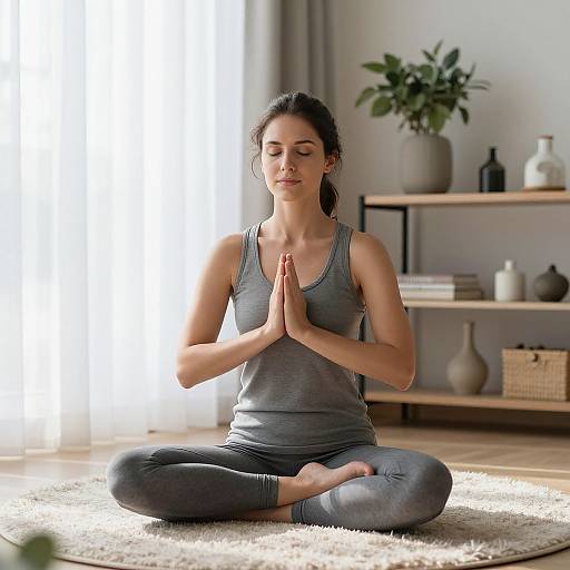Serene Meditation in Minimalist Home