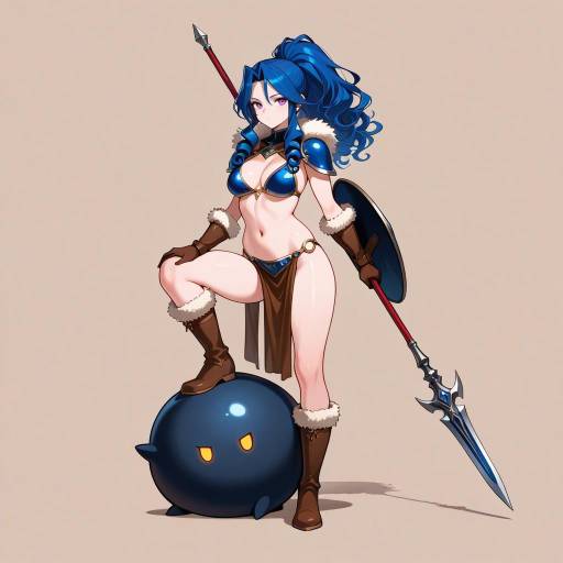 Warrior Maiden in Intricate Armor Warrior Maiden in Intricate Armor
