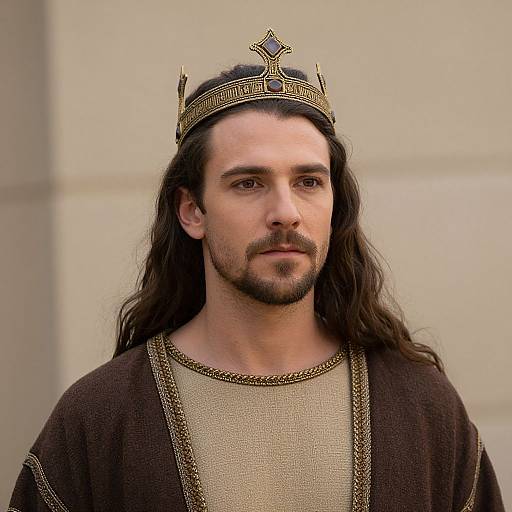 Man in Ancient Costume with Crown