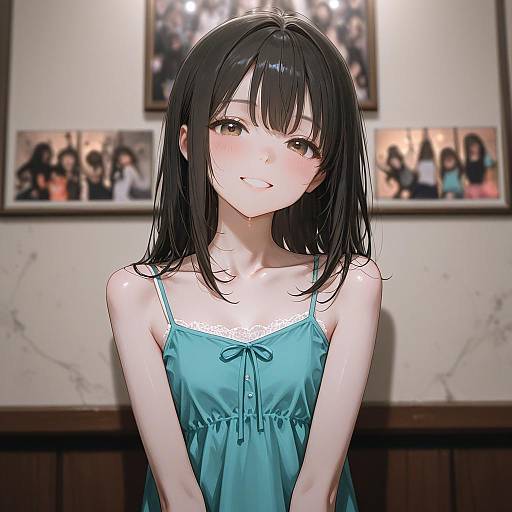 Smiling Idol Girl Portrait in Film